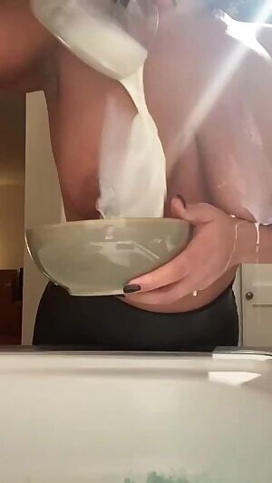 Cereal then milk