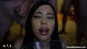 Half of the TexasBukkake crew greats Jasmine