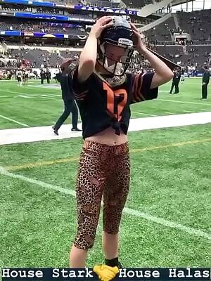 Sophie Turner looking amazing at a football game