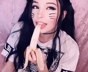 The normal way to eat a banana