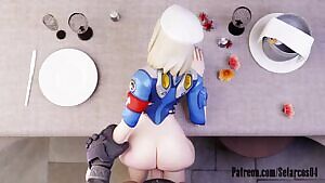 Mercy fucked over the table