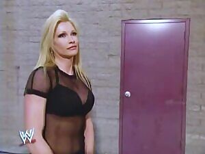 Stephanie Mcmahon Catfighting Backstage With Sable And Ripping Her Shirt Off On Wwe Raw