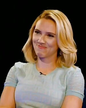 Scarlett Johansson surprised and ready to get facefucked like a whore and requesting a facial after