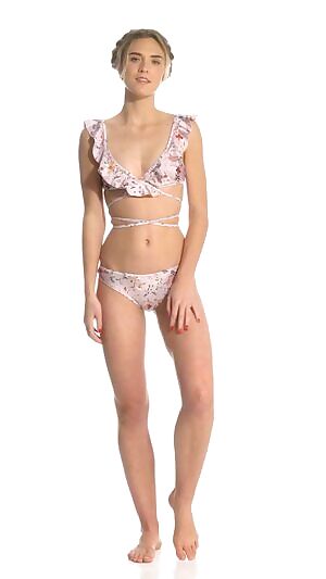 MINKPINK Summer Meadow frill wrap top & bottom