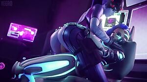 Sombra Widow futa fuck
