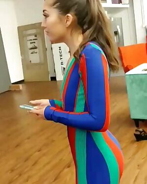 Small boobs in a bodycon dress