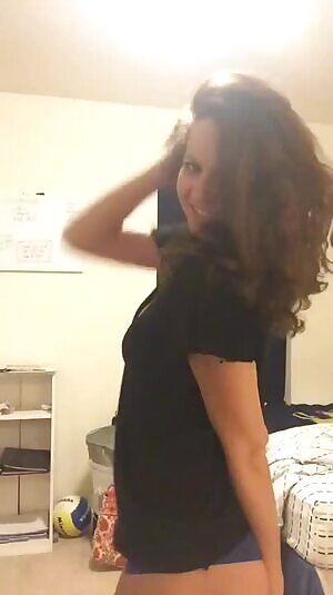 Stripping in her room