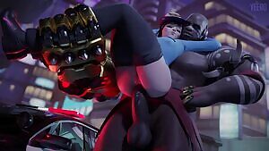 Dva ucked by BBC DoomFist