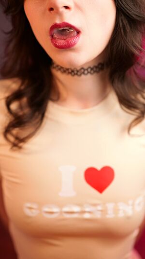 Drool/Spit Brunette Cute Drool Drooling