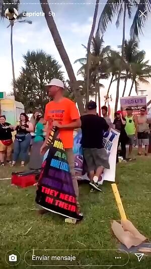 Girls start twerking anti LGBT guy