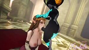 Futa Midna facefucking Zelda