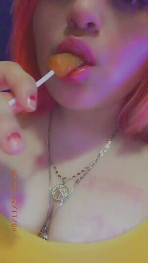 Just a spicy lolipop in my mouth.. waiting for daddy patiently 👅