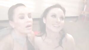 Lisa Ann And Veruca James Kissing Romanticly After Being Cummed On