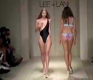 Swimsuit model's ramp walk