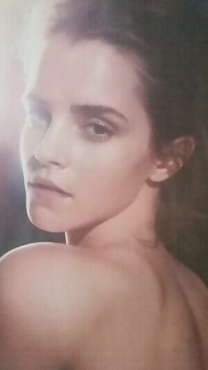 Coating Emma Watson's face and back