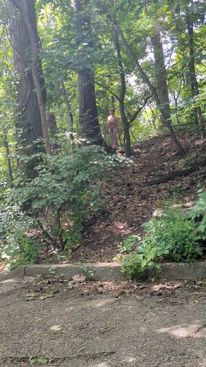 Gay Outdoors Exhibitionist Flashing Naked Nudist