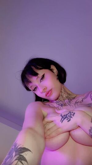 My bouncing natural goth tits