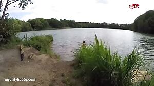 Naked Girlfriend At The Local River