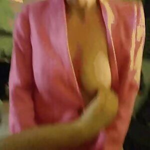 My blazing hot wie riding in a pink blazer