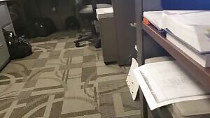 Cum at work!