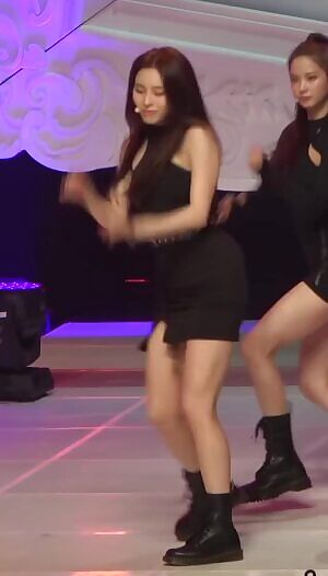 CLC - Elkie in tight black dress