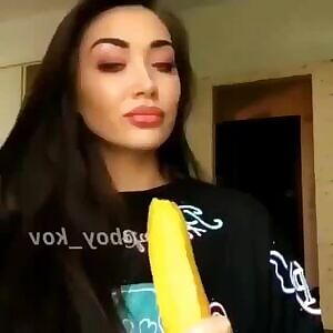 she was just eating a banana..