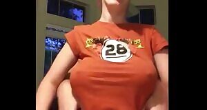 Husband helps with the Big Titty Drop