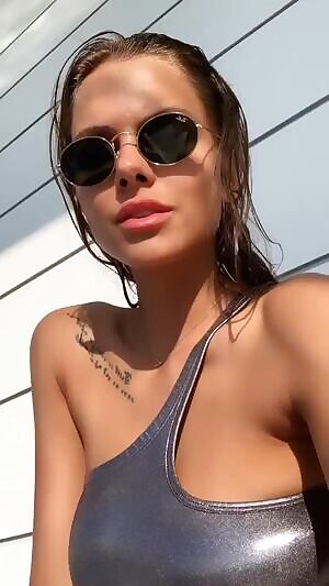 Silver swimsuit