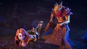 Windranger gagged by Bounty Hunter