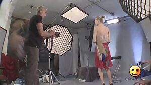 Nude model skips the queue