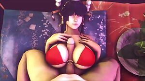 Nyotengu letting you fuck her tits