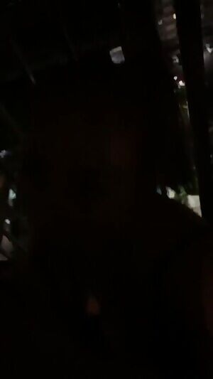 I love sucking my neighbors cock on his balcony.