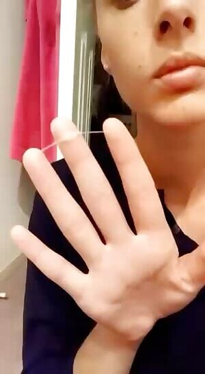 Tasting her creamy cum