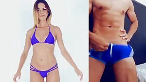 Blue Bikini vs Blue Bulge GIF