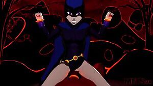 Raven, riding her daddy