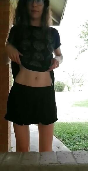 Seconds later my neighbor came out of red door and I played with my pussy secretly a bit after we said hello! 36