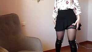 in my thigh high boots.. you guys should check out my last posts, I've got plenty more of these ;)