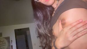 Trans Lactating Brunette Natural Tits Nipples