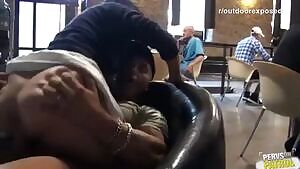 Public sex at a coffee shop