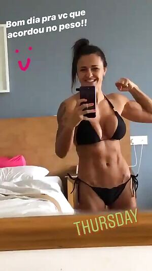 ONE Championship fighter Michelle Nicolini. She has a fight coming up tomorrow