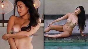 Asian chick has big soft boobies.