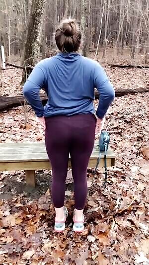 Stretching while hiking is always important...