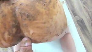 Spritzigefee messy shit covered ass fucking