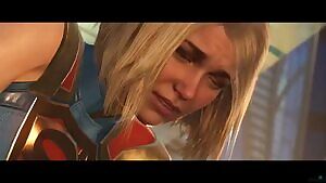 Supergirl, weakened and collapsed