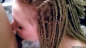 Sucking her master