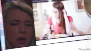 mom caught daughter watching porn