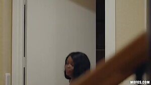 Caught in hot tub playing with her pussy