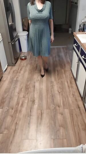 Getting ready for my office Christmas party. I hope they like my dress.... I hope you like what's under it 😉