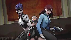 Widowmaker & D.Va buttjob,