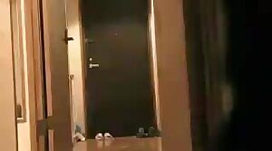 My wife flashing the delivery guy